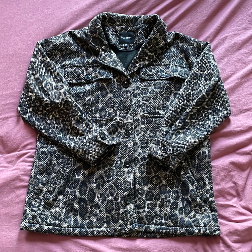 Liverpool Leopard Print Shirt Jacket